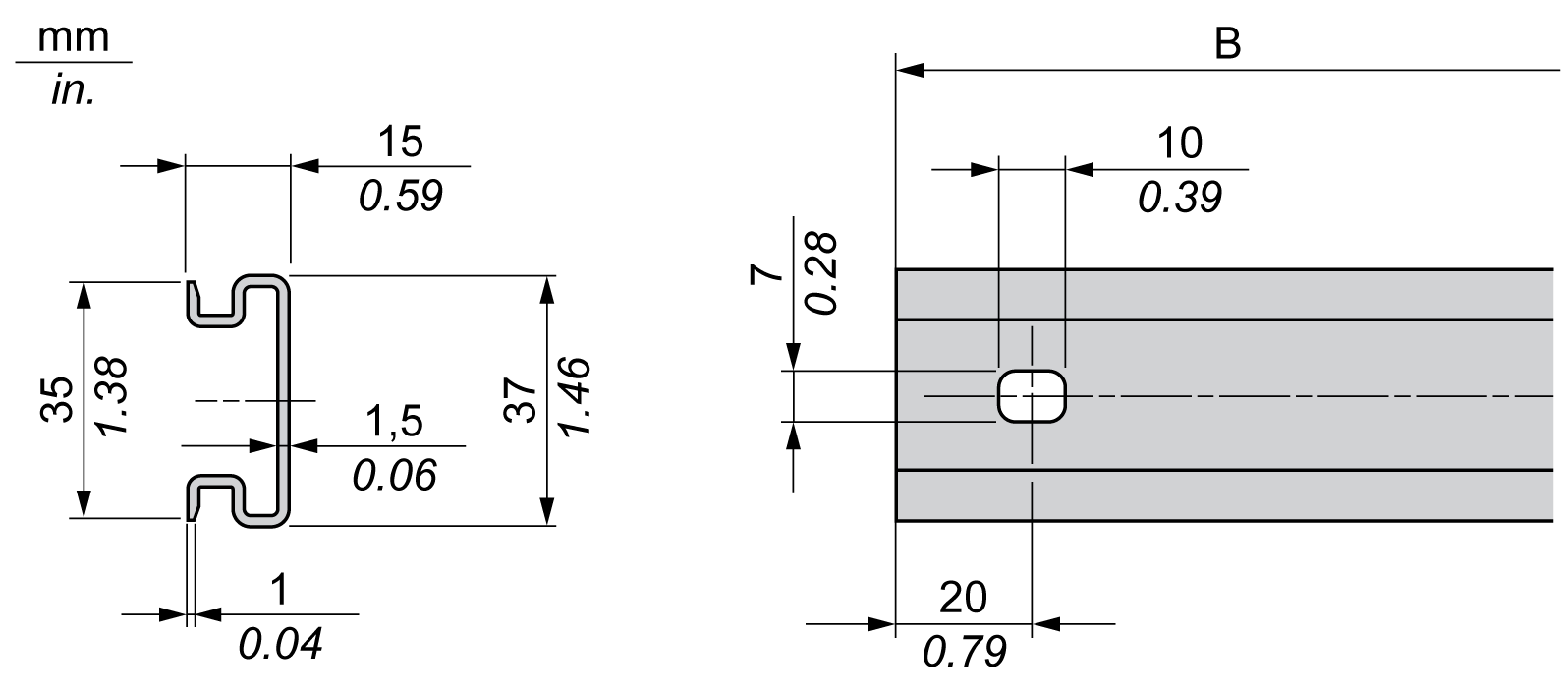 Top Hat Section Rail (DIN rail)